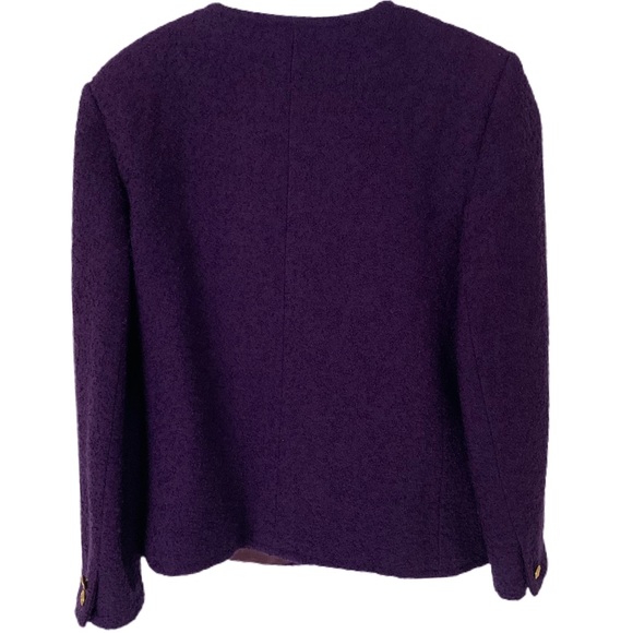 BROOKS BROTHERS Tweed Boucle Blazer Jacket Purple - Picture 3 of 7